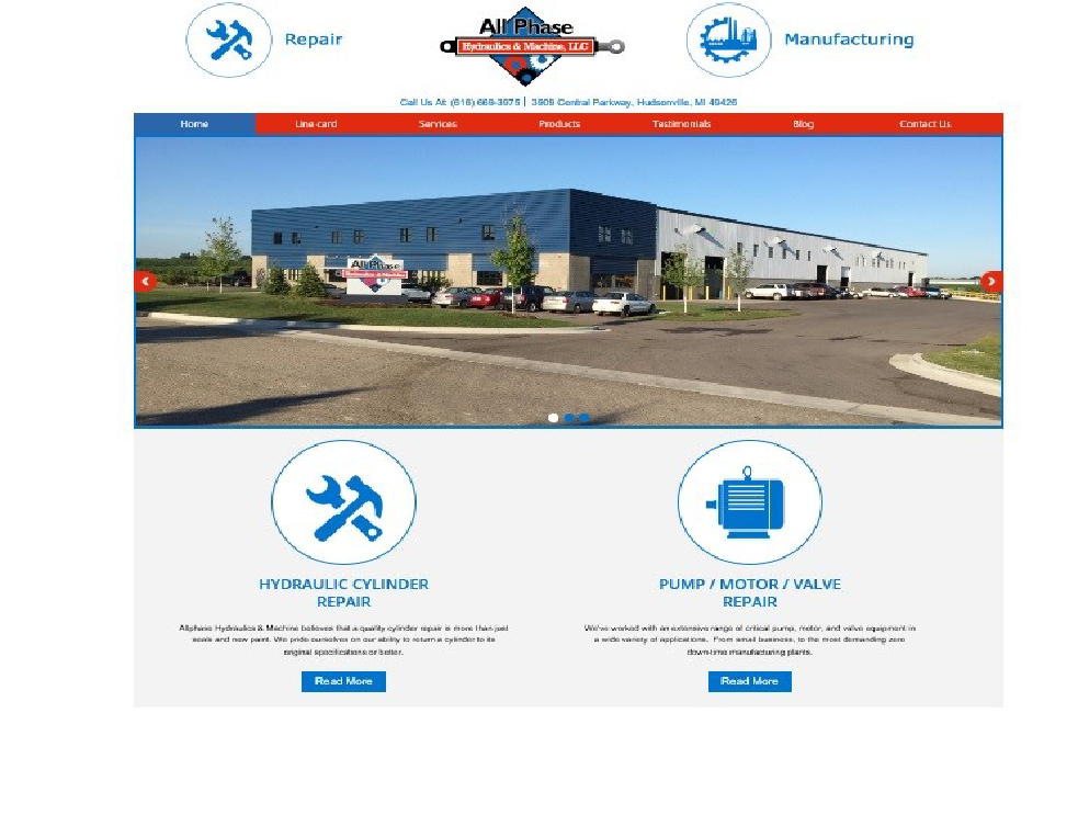 all phase hydraulics new site launch